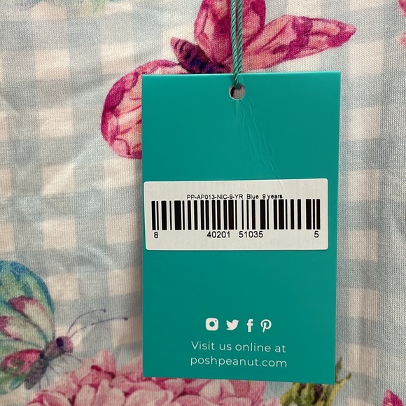 NWT Posh Peanut Ruffled Short Sleeve Ruffled Short Pajamas Set - Picture 6 of 7